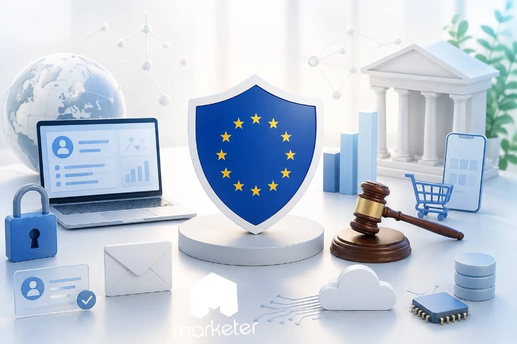 7 законів ЄС, які змінюють цифровий маркетинг: повний огляд GDPR, DSA, DMA, AI Act, Data Act, ePrivacy і CRA