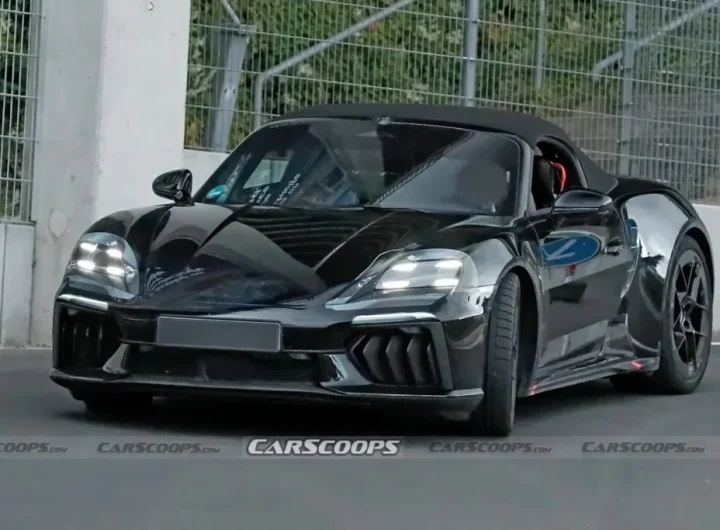 Электрический Porsche Boxster сбросил маскировку на тестах